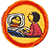 Badge with girl at computer