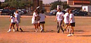 Johnston High Ultimate Frisbee team in action.