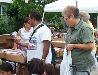 Customers Filling Their Dollar Bags