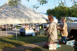 Setting up the Awning