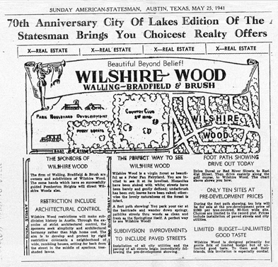 Wilshire Wood Ad from May 25, 1941
